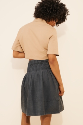 【INCHANT ME】Pumpkin Pintuck Midi Skirt Pintuck Maxi Skirt, Pumpkin - SALE - The Blue Door Boutique