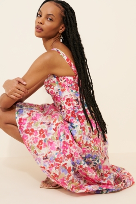 Lilah Corset Midi Dress | Nuuly