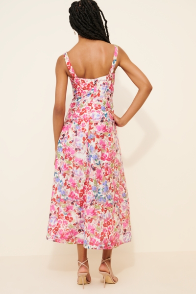 knee length dresses for ladies Lilah Corset Midi Dress