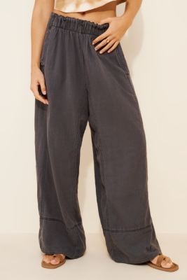 Days End Linen Pull-On Pants