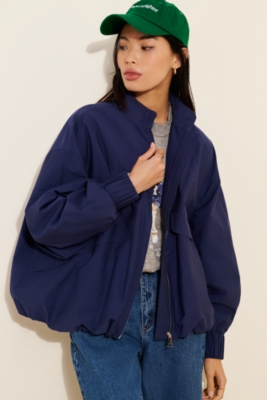 ジャケット・アウター ansdotsloevnerDARIA BALLOON HOODIEyellow ZAPRIS Varsity Jacket Hoodie's Wool Body & Green Shine