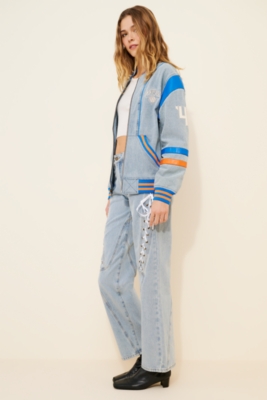 is-ness(イズネス)　NU TRUCKER JACKET New York Knicks Denim Jacket | Nuuly