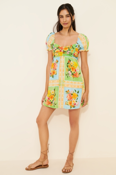 knee length dresses for ladies Abigail Mini Dress, in White Taffeta, Size: 2XL