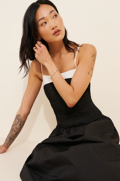 Spaghetti Strap Smocked Midi Dress | Nuuly