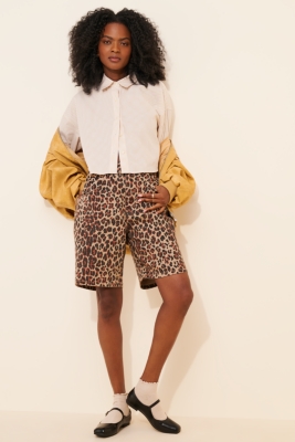 Leopard Lucia Scallop Pocket Shorts | Nuuly
