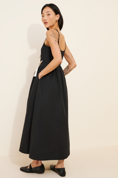 knee length dresses for ladies Bow Strap Bustier Midi Dress main image 1