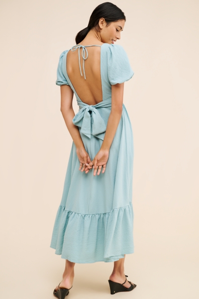 Twist-Back Tie Midi Dress | Nuuly