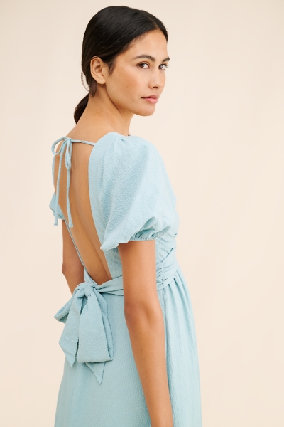 Twist-Back Tie Midi Dress | Nuuly