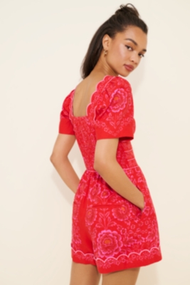 Olivia Cutout Smocked Romper | Nuuly