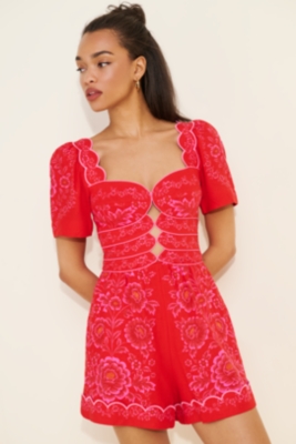 Olivia Cutout Smocked Romper