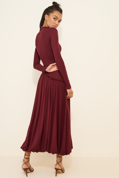 chinese dress ladies Rosetta Getty | Fitted Turtleneck Maxi Dress - Lurex | XL main image 0