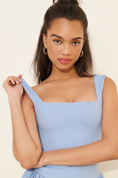 green emerald velvet dress Denim Sleeveless Low Waist Mini Dress with Button Detail S main image 1