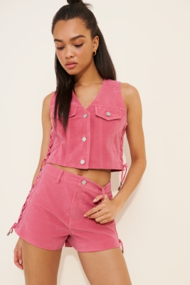 Morgan Vegan Suede Tie Shorts