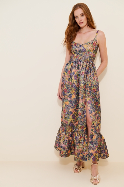 club l london white maxi dress Lucena White Cowl-Neck Maxi Dress With Corsage Detail And Front High – Club  L London