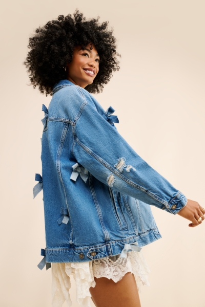 Oversized Bow Appliqué Jacket | Nuuly