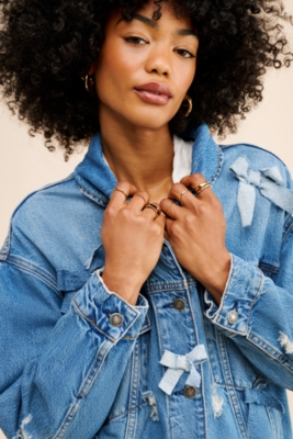 Bow Appliqué Jacket