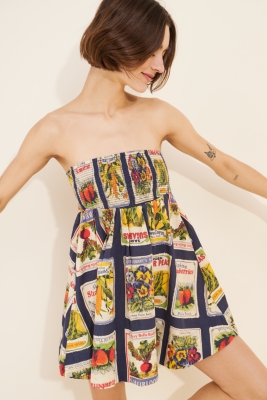 Juliana Smocked Strapless Mini Dress
