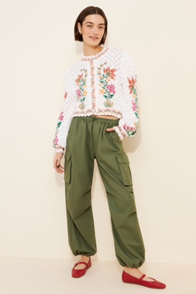 Garden Delight Rosewood Cardigan Sweater | Nuuly