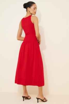 Shannon Drop Waist Midi Dress