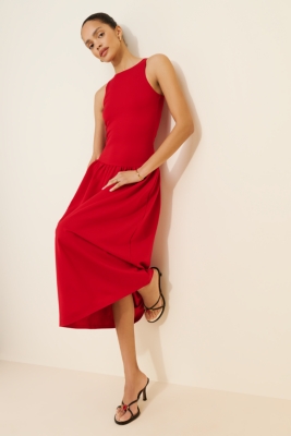 Shannon Drop Waist Midi Dress