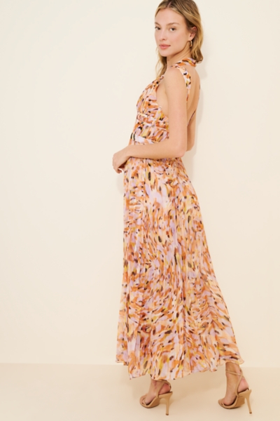 Neve Pleated Chiffon Dress | Nuuly