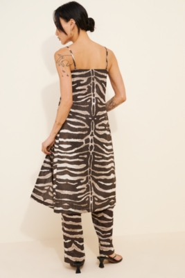 Timora Zebra Longline Blouse
