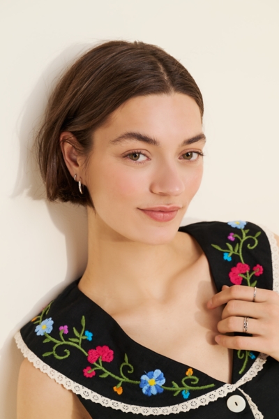 Monica Floral Embroidered Vest | Nuuly