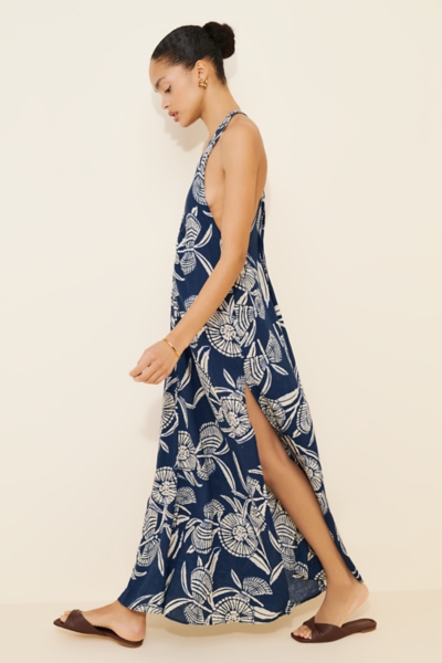 Plunge Linen Maxi Dress | Nuuly