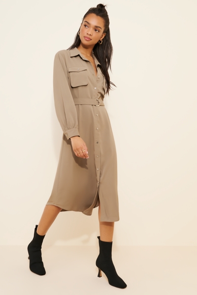 green emerald velvet dress 100% Cotton Ivory Floral Midi Shirt Dress - Casual Dresses main image 0