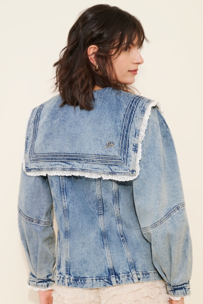 Broderie Denim Sailor Jacket | Nuuly