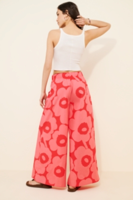 marimekko - Voimakukka Unikko パンツ Marimekko Voimakukka Unikko Cotton Pants | Red, Pink , - pirkko.