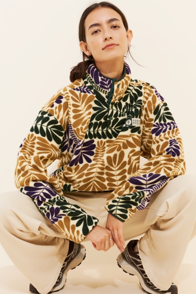 Sustainably Made Fern Print Trail Fleece Inspired By Big Sur 