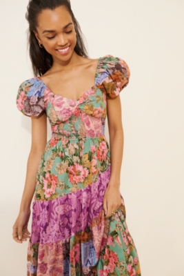 Sweetheart Puff Sleeve Midi Dress | Nuuly