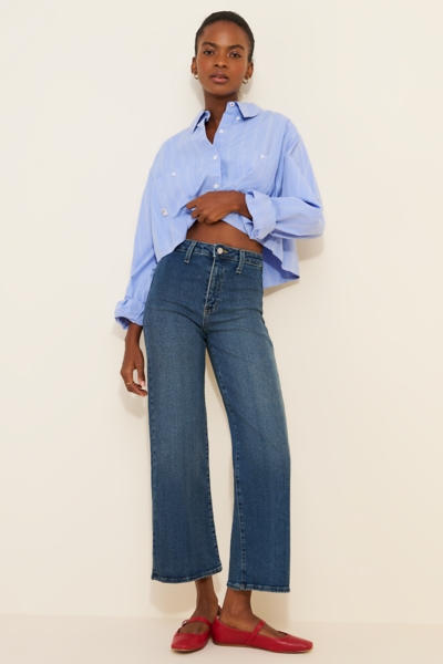 Mid-Rise Crop Wide Leg Jeans | Nuuly
