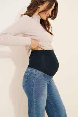Maternity Cuffed Wide Leg Jeans