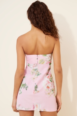 Strapless Structured Mini Dress