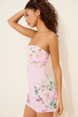 Strapless Structured Mini Dress