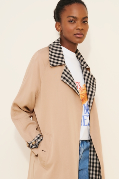 Stella Gingham Trench Coat | Nuuly