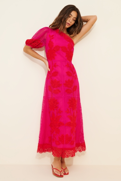 chinese dress ladies Ivory Guipure Lace Maxi Dress - All Dresses