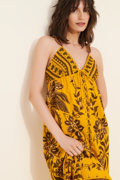 Golden Oasis Linen Blend Sleeveless Maxi Dress | Nuuly