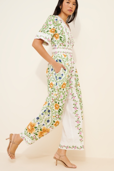 ゆ*な様 house on the hill Jumpsuit(flower) Folk Floral Linen Blend Jumpsuit | Nuuly