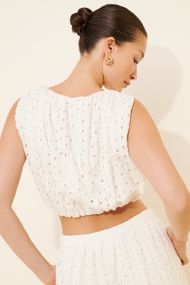 Nalley Eyelet Crop Top