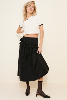 【WOOHWA】DEMAGE MIDI SK Maeve Bows Midi Skirt | Nuuly