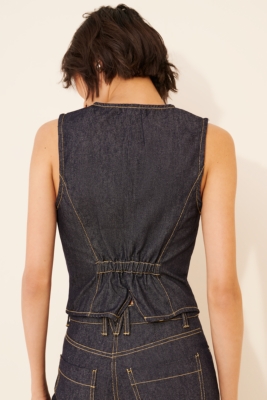 売れ筋商品|||スティーブ マデン カットソー トップス レディース Women's Selene Cotton Denim Vest Dark Indigo Steve Madden Selene Denim Vest | Nordstrom