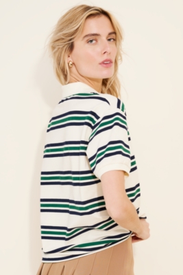 Striped Rugby Polo Top | Nuuly