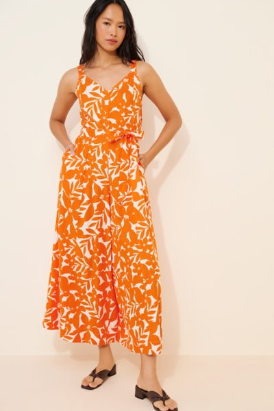 Promenade Linen Blend Wide-Leg Jumpsuit | Nuuly