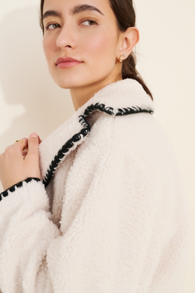 ジャケット・アウター FIFTEEN LOVE ~NKzip white~ (U:nity size) Whipstitch Fleece Jacket | Nuuly