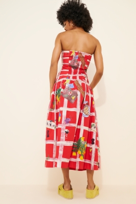 Malla Drop Waist Midi Dress