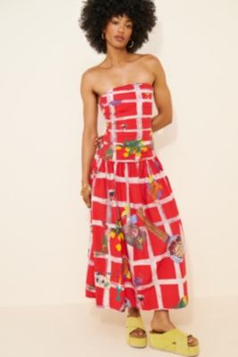 Malla Drop Waist Midi Dress