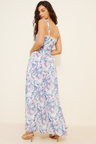 fitted lace wedding dress Free People Audrey Printed Maxi Dress Copper Rose Combo SM (Women's 4-6) at  Amazon Women's Clothing store
